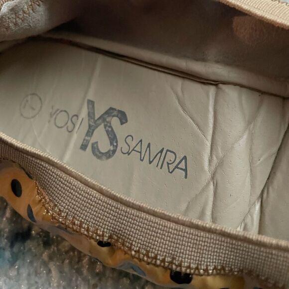 Yosi Samra “Samara” tan black patent leather polka dot flats 7 - Picture 6 of 8